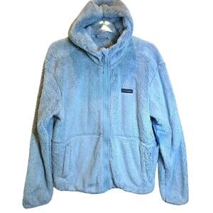Columbia Kettle Falls EXS Womens Hoodie Sherpa Fleece Jacket SZ Large Blue $70